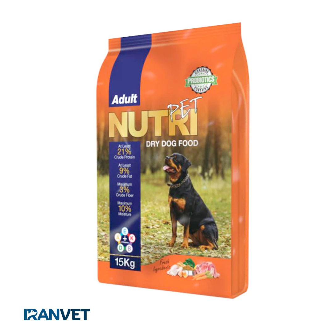 غذای خشک سگ بالغ نژاد بزرگ نوتری پت 21 درصد پروتئین 15 کیلویی